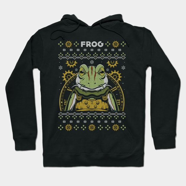 Glenn Frog Knight Christmas Hoodie by Alundrart